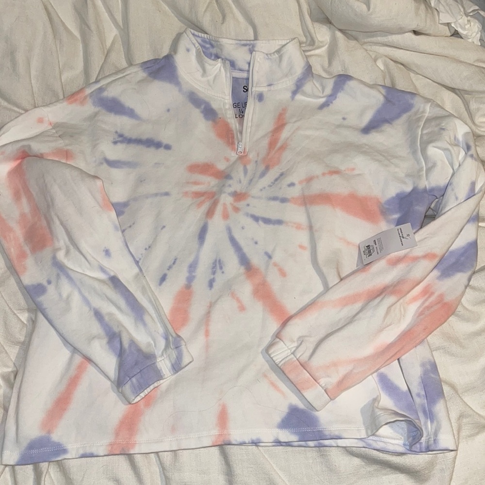 Tie Dye half zip sweatshirt